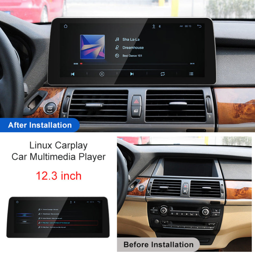 12.3 inch For BMW X5 E70 X6 E71 2007-2013 CCC CIC Linux Infotainment Navigation System Car Multimedia Touch Screen Head Unit Car Radio GPS