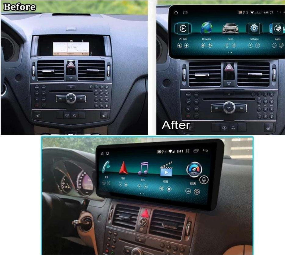 12.3'' For Mercedes-Benz C-Class W204 2008-2010 NTG 4.0 Android Screen Infotainment Navigation System Car Multimedia Touch Screen Head Unit Car Radio GPS