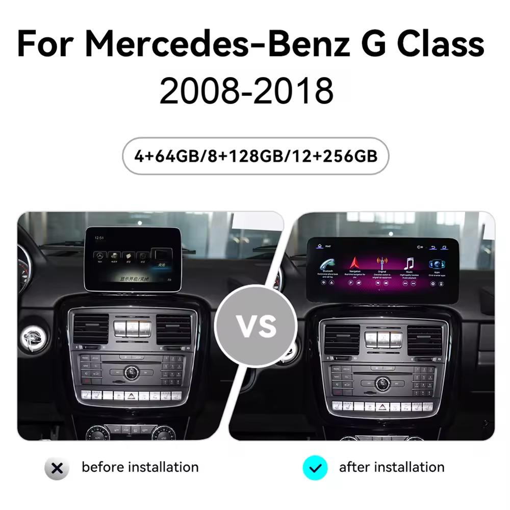12.3'' For Mercedes Benz G Glass 2008-2018 Android Screen Infotainment Navigation System Car Multimedia Touch Screen Head Unit Car Radio GPS