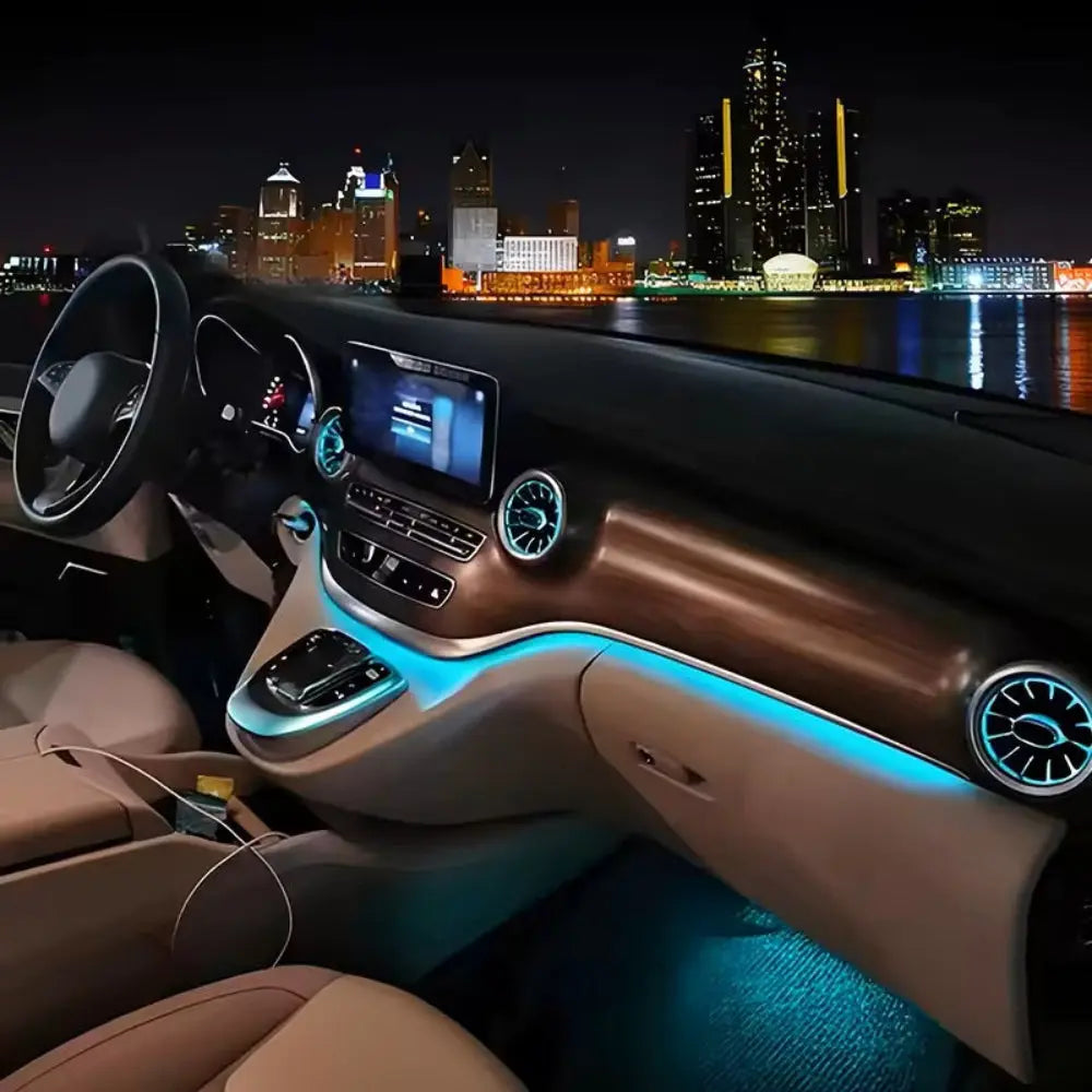 64 Colors LED Ambient Lighting For Mercedes Benz W447 V-Class 2016-2023 Air Vents Lights Car Interior Ambient Lighting Carputech