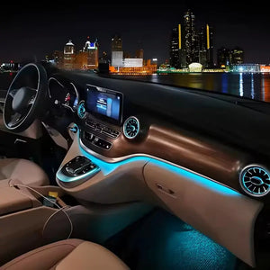 64 Colors LED Ambient Lighting For Mercedes Benz W447 V-Class 2016-2023 Air Vents Lights Car Interior Ambient Lighting Carputech