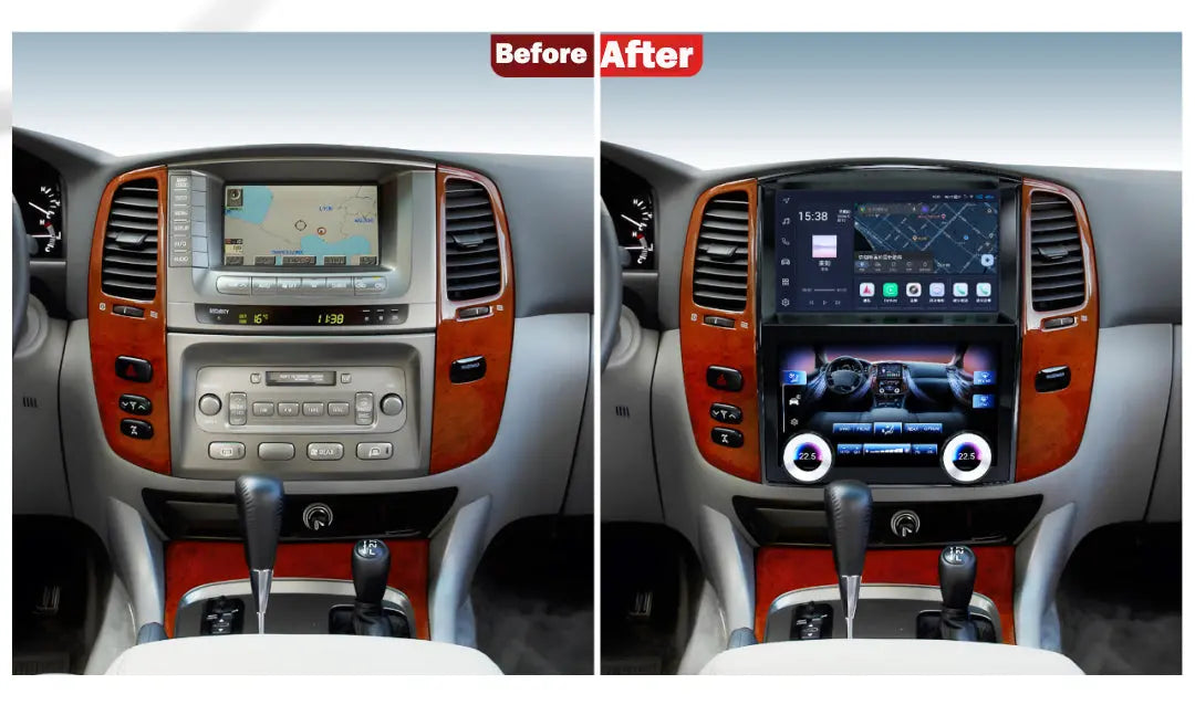 20" For Toyota Land Cruiser 2003-2007 Car Radio Headunit Stereo Wireless CarPlay Android Auto Upgrade Android Touch Screen Carputech