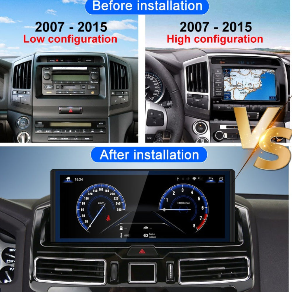 12.3'' For Toyota Land Cruiser LC200 2007-2020 Android Screen Infotainment Navigation System Car Multimedia Touch Screen Head Unit Car Radio GPS