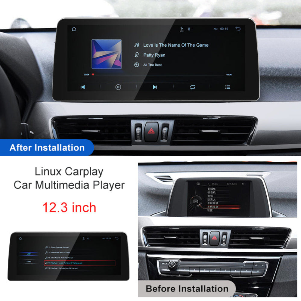 12.3 inch For BMW X1 F48 2016-2022 NBT EVO Linux Infotainment Navigation System Car Multimedia Touch Screen Head Unit Car Radio GPS