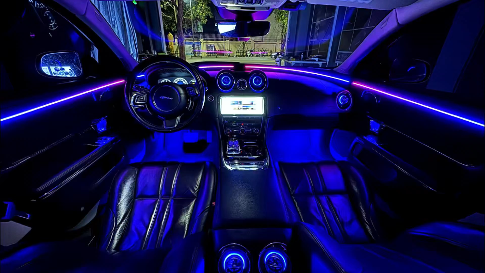 For Jaguar XJL XJ XJR 2010-2018 Symphony Car Interior Ambient Lighting 64 Color Trim Decoration Accessories