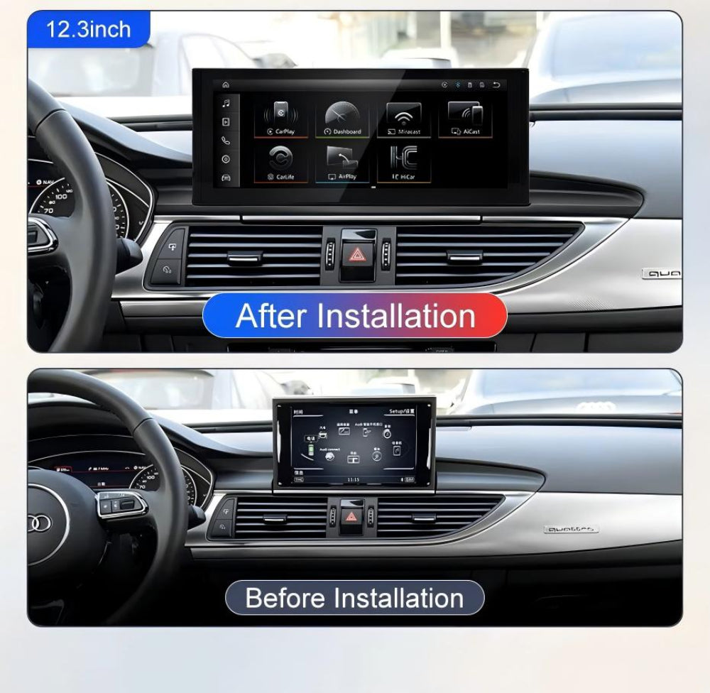 12.3 inch For Audi A6 A7 C7 2012-2018 Linux Infotainment Navigation System Car Multimedia Touch Screen Head Unit Car Radio GPS