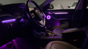 For BMW X1 X2 F48 F49 2016-2020 256 Colors Symphony LED Car Interior Ambient Lighting AirVent Strip Accessories Upgrade Carputech