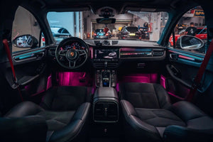 Dynamic Symphony Ambient Lighting Kit For 2014-2023 Porsche Macan Car Interior Light Atmosphere Lamp LED Speaker Cover Carputech