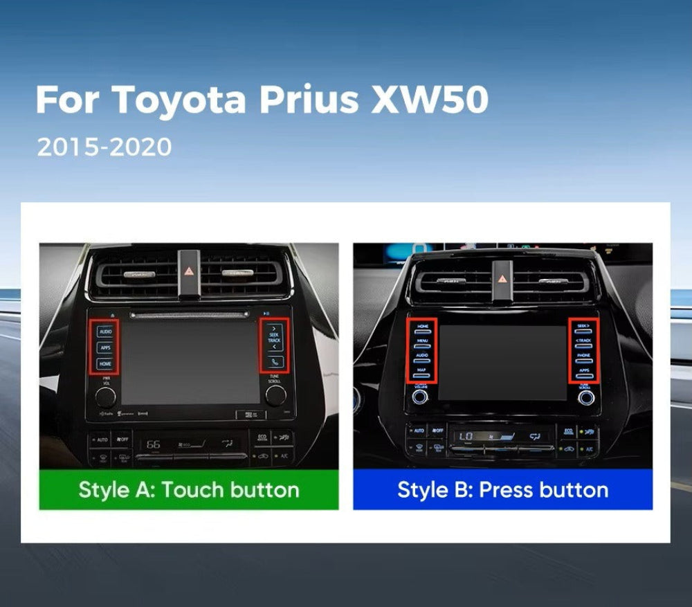 For Toyota Prius XW50 2015-2020 Infotainment Navigation System Car Multimedia Touch Screen Head Unit Android14 Car Radio GPS