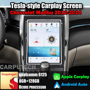 10.4" For Chevrolet Malibu 2012-2014 Car Radio Headunit Stereo Carplay Upgrade Tesla Style Screen Android Auto GPS Navigation Multimedia Player Carputech