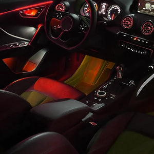 Upgrade 256 Colors Symphony or RGB Led Car Interior Ambient Lighting Decoration for Audi Q2 2019-2024 Atmosphere Strip Accessories Carputech