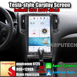 13.6" Qualcomm For Infiniti G35 2007-2013 Car Radio Stereo Carplay Upgrade Tesla Style Screen Android Auto GPS Navigation Multimedia Player Carputech