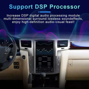 13.6" Qualcomm For Lexus LX570 2007-2015 Car Radio Stereo Carplay Upgrade Tesla Style Screen Android Auto GPS Navigation Multimedia Player Carputech