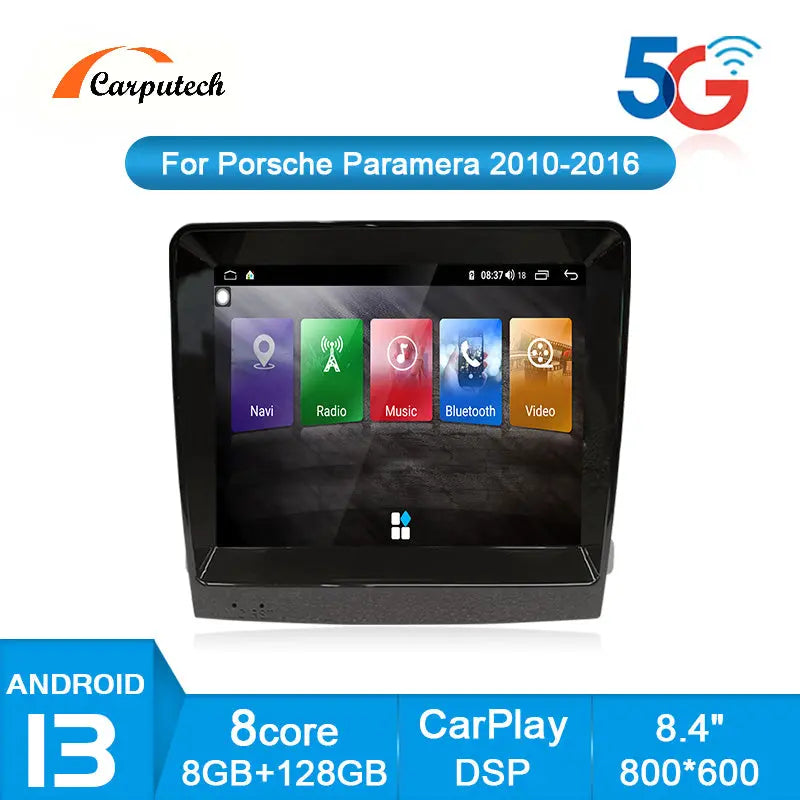 For Porsche Panamera 2010-2016 Android 13 Car Multimedia Player 8.4Inch Car Radio GPS Navigation Auto Audio DSP Video Carputech