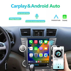 12.1" Qualcomm For Toyota Highlander 2008-2014 Car Radio Stereo Carplay Upgrade Tesla Style Screen Android Auto GPS Navigation Multimedia Player Carputech
