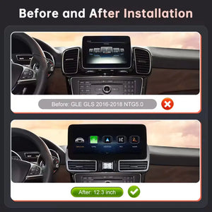 For Mercedes Benz GLE GLS 2016-2018 Linux Car Radio Multimedia Touch Screen Head Unit Wireless Apple CarPlay Android Auto - Carputech