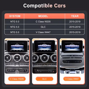 For Mercedes Benz C Class W205/ GLC/ V Class W447 2015-2018 NTG5.0 Linux Car Radio Multimedia Touch Screen Head Unit Wireless Apple CarPlay Android Auto - Carputech