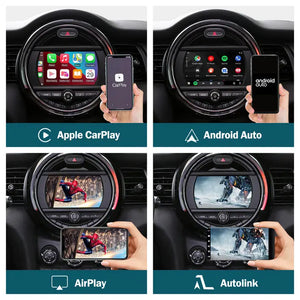 Wireless Apple CarPlay Android Auto Module for BMW MINI Cooper 2009-2020 CIC NBT EVO System with Mirror Link Car Play Functions Bluetooth, Mirror Link, Siri Voice Carputech