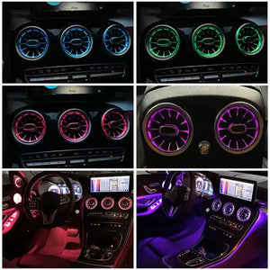 64 Colors Premium Car Interior Ambient Lighting for Mercedes Benz C-class W205/ GLC X253 2015-2021 Dream Color Car Atmosphere Lamp Carputech