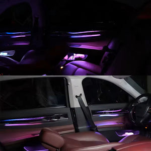 For BMW 7 Series 2008-2015 256 Color Symphony LED Car Interior Ambient Lighting Atmosphere Strip Accessories Upgrade Carputech