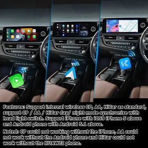 Lexus ES Android13 base Navigation Video Interface box Apple CarPlay & Android Auto Upgrade Module Carputech
