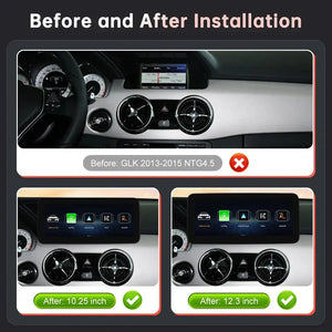 For Mercedes Benz GLK 2013-2015 Linux Car Radio Multimedia Touch Screen Head Unit Wireless Apple CarPlay Android Auto - Carputech