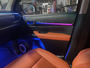 Upgrade RHD/LHD 64 Color Symphony Led Car Interior Ambient Lighting for Toyota Hilux 2015-2024 Trim Accessories Carputech