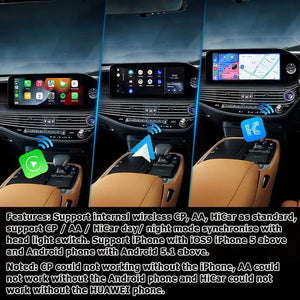 Lexus LS Android13 base Navigation Video Interface box Apple CarPlay & Android Auto Upgrade Module Carputech