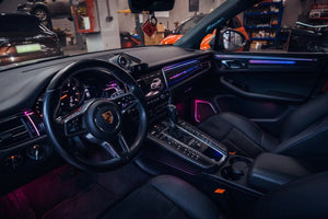 Dynamic Symphony Ambient Lighting Kit For 2014-2023 Porsche Macan Car Interior Light Atmosphere Lamp LED Speaker Cover Carputech
