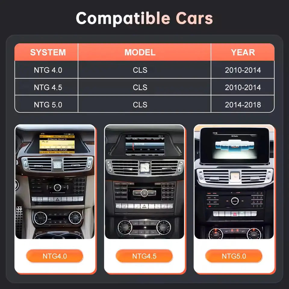 For Mercedes Benz CLS W218 2010-2014 Linux Car Radio Multimedia Touch Screen Head Unit Wireless Apple CarPlay Android Auto - Carputech