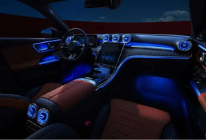 Full Set 64 Colors Car Interior LED Lighting Car Ambient Lighting Kit for Mercedes Benz C-class W206 / GLC X254 2022-2025 Carputech