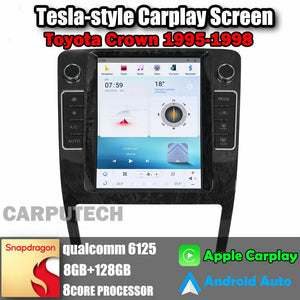 10.4" For Toyota Crown 1995-1998 Car Radio Headunit Stereo Carplay Upgrade Tesla Style Screen Android Auto GPS Navigation Multimedia Player Carputech