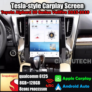 13" For Toyota Alphard 30 Series Vellfire 2015-2019 Car Radio Stereo Carplay Upgrade Tesla Style Screen Android Auto GPS Navigation Multimedia Player Carputech