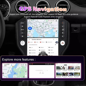 14.4" Qualcomm For Ford Mustang 2015-2023 Car Radio Stereo Carplay Upgrade Tesla Style Screen Android Auto GPS Navigation Multimedia Player Carputech