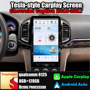 13.6" Qualcomm For Chevrolet Captiva 2013-2017 Car Radio Stereo Carplay Upgrade Tesla Style Screen Android Auto GPS Navigation Multimedia Player Carputech
