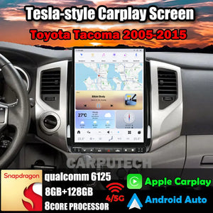 13.8" Qualcomm For Toyota Tacoma 2005-2015 Car Radio Stereo Carplay Upgrade Tesla Style Screen Android Auto GPS Navigation Multimedia Player Carputech