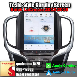 10.4" For Buick LaCrosse 2013-2015 Car Radio Headunit Stereo Carplay Upgrade Tesla Style Screen Android Auto GPS Navigation Multimedia Player Carputech