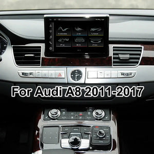 Car Radio Android13 For Audi A8 2011-2017 Auto Audio GPS Navigation Multimedia Player IPS Screen 4G Head Unit Carplay DSP with flip out/in functionality Carputech