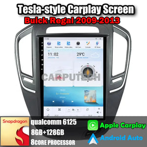 10.4" For Buick Regal 2009-2013 Car Radio Headunit Stereo Carplay Upgrade Tesla Style Screen Android Auto GPS Navigation Multimedia Player Carputech
