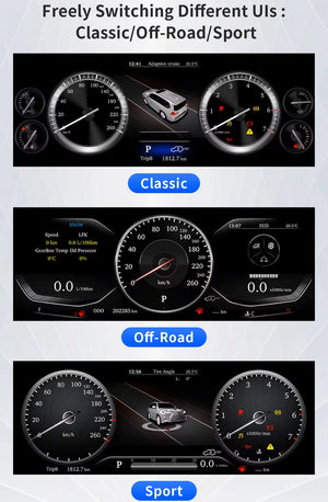 For Toyota Land Cruiser 2008-2022 12.3" LCD Digital Dashboard Cluster Car Panel Speedometer Virtual Cockpit - Carputech