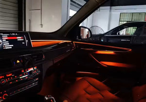 64 Colors Ambient Lighting for BMW X5 X6 F15 F16 2014-2018 Interior Lights LED Door Speaker Cover Accessories Carputech