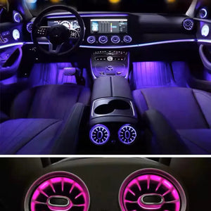 64 Colors Ambient Lighting Kits for Mercedes-Benz E-Class W213 2016-2022 Rotary Tweeter Atmosphere Light Luminous Turbine Vent Speaker Cover Carputech