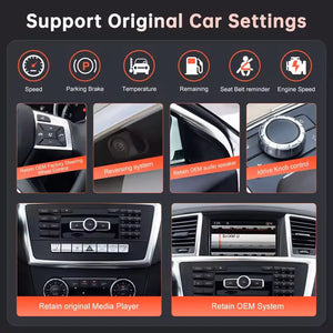 For Mercedes Benz ML GL W166 X166 2012-2015 Linux Car Radio Multimedia Touch Screen Head Unit Wireless Apple CarPlay Android Auto - Carputech