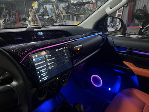 Upgrade RHD/LHD 64 Color Symphony Led Car Interior Ambient Lighting for Toyota Hilux 2015-2024 Trim Accessories Carputech