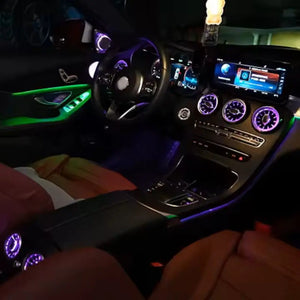 64 Colors Premium Car Interior Ambient Lighting for Mercedes Benz C-class W205/ GLC X253 2015-2021 Dream Color Car Atmosphere Lamp Carputech