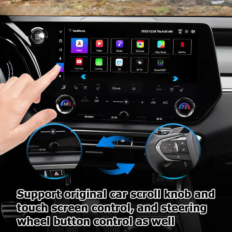 Lexus RX Android13 base Navigation Video Interface box Apple CarPlay & Android Auto Upgrade Module Carputech