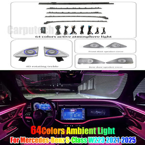 Full Set 64 colors Led Ambient Lighting Kit for Mercedes Benz S-Class W223 2021-2025 Carputech