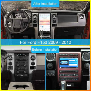For Ford F150 2009-2012 Car Radio Stereo Carplay Upgrade Tesla Style Screen 14.4" Qualcomm Android Auto GPS Navigation Multimedia Player Carputech