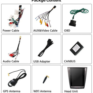 12.1" Qualcomm For Lexus GS460 2004-2011 Car Radio Stereo Carplay Upgrade Tesla Style Screen Android Auto GPS Navigation Multimedia Player Carputech