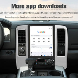 12.1" Qualcomm For Dodge RAM 1500 2500 3500 2008-2012 Car Radio Stereo Carplay Upgrade Tesla Style Screen Android Auto GPS Navigation Multimedia Player Carputech